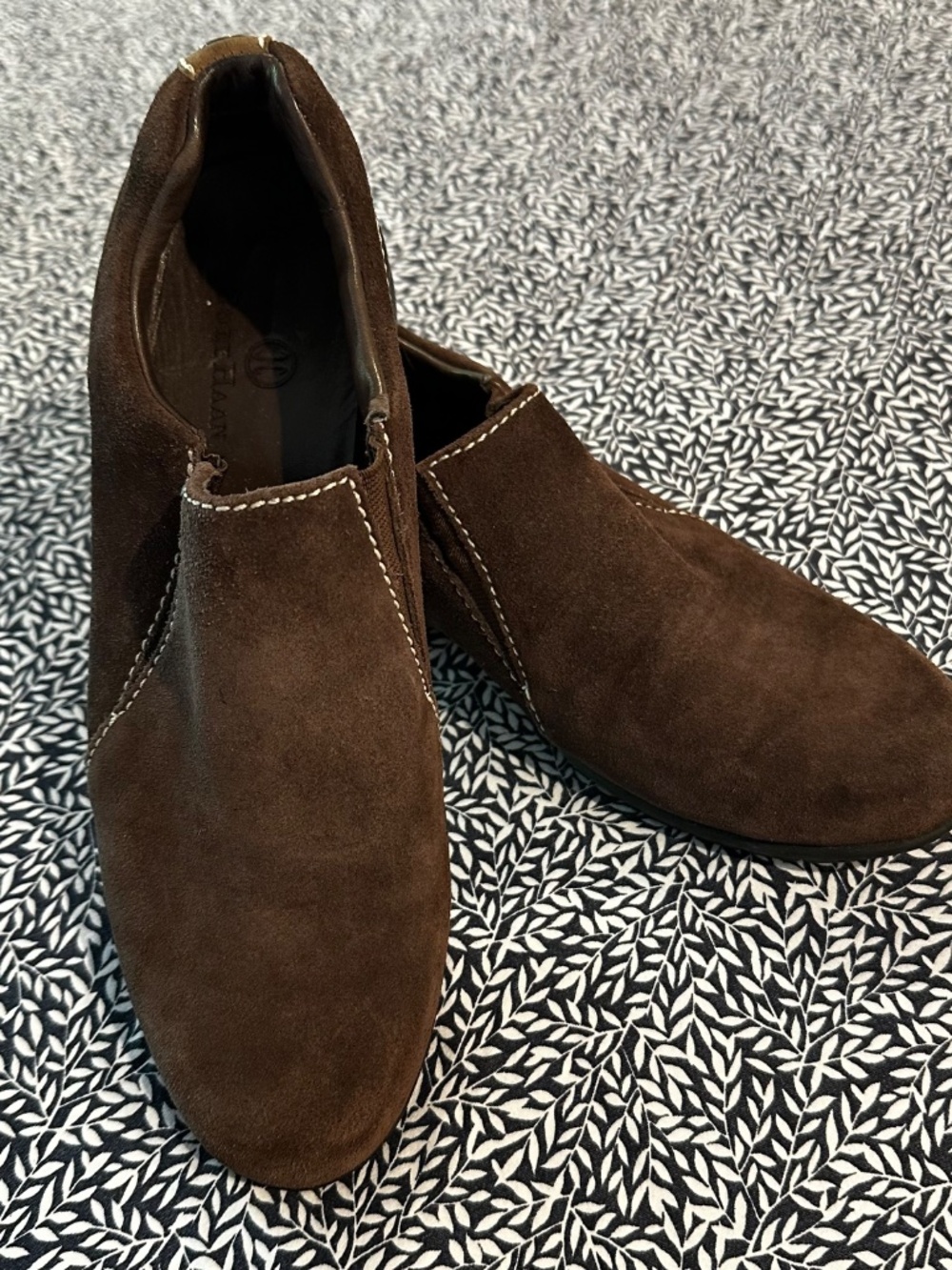 Cole Haan brown suede slip-ons
